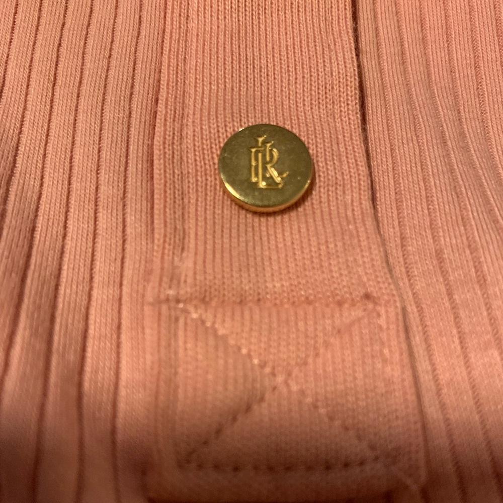 FINAL PRICE NWT Ralph Lauren Henley: Pink Blush, 3 Golden Buttons, Round Neck, S - Picture 8 of 8